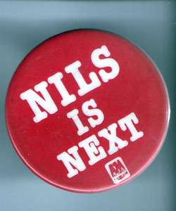 old NILS Lofgren Next A&M promo premium advertising pin  