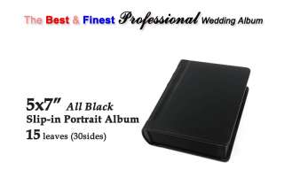 Album cover is padded and made of finest imitation Black leather.