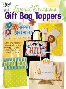   Occasions Gift Bag Toppers Plastic Canvas Patterns Projects Easy Book