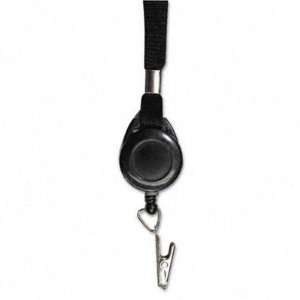  Lanyards with Retractable 24 Reel, Clip Style, Poly Cord 