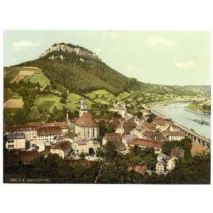  Photochrom Reprint of Konigstein and fortress, Saxony 