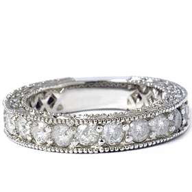 40CT Antique Real Diamond Wedding Anniversary Ring  