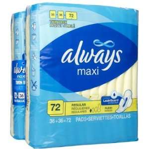  Always Maxi Regular with Flexwings   72 ct (Quantity of 3 