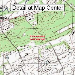 USGS Topographic Quadrangle Map   Elizabethtown, Pennsylvania (Folded 