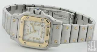 CARTIER 18K GOLD STAINLESS STEEL SANTOS GALBEE MID SIZE AUTOMATIC 