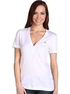 Lacoste Elbow Sleeve Jersey Henley Tee at 