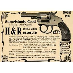  1907 Ad Double Action Revolver Hammerless Caliber Shot 