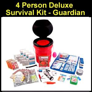 Person Deluxe Survival & Emergency Kit   Guardian   OK4P  