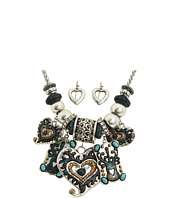 Nocona   Western Charm Heart And Guitar Beaded Necklace Set