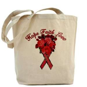   Tote Bag Cancer Pink Ribbon Survivor Hope Faith Love 