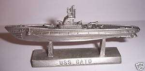 Spoontiques Pewter World War Two Submarine   USS Gato  