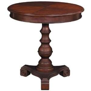  Provincial Cherry Finish Round Wood Table