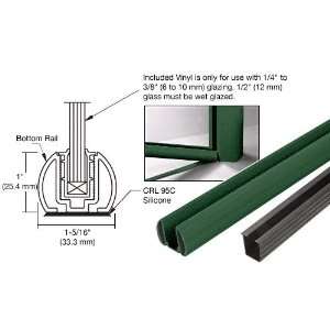 CRL AWS 36 Forest Green Bottom Rail Kit with Rigid Glazing Vinyl by 