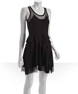 Marc by Marc Jacobs black jersey Elise lace inset sleeveless dress 