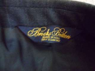 Brooks Brothers Mens 37L Charcoal Blazer Sports Jacket Pin Stripe 