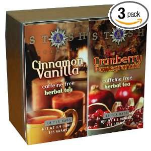 Stash Tea Company Cinnamon Vanilla   Cranberry Pomegranate Gift Set, 2 