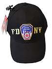 FDNY BASEBALL HAT BALL CAP BLACK YELLOW FIRE DEPARTMENT NEW YORK 