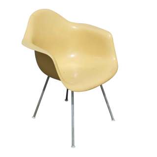 Herman Miller Eames Fiberglass Armchair Yellow  