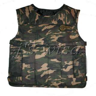 CAMO PADDED AIRSOFT BB PAINTBALL TACTICAL HUNTING VEST  