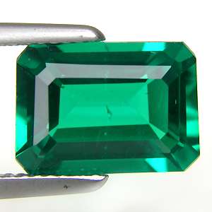 00Cts.Excellent Octagon Biron Green Emerald Lab M7035 Gemstone