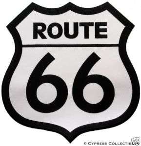 ROUTE 66 PATCH Embroidered HIGHWAY ROAD SIGN LARGE SIZE  