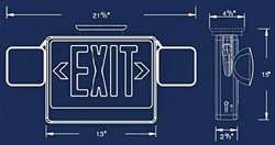 LED Exit & Emergency Light   Flex Self Test Case of 4  