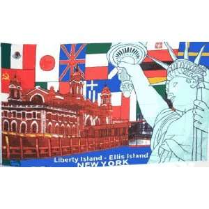  NEOPlex   3 x 5 Liberty Island New York Flag Office 