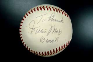 Vintage 1960s Willie Mays Single Signed Baseball Giants
