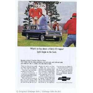  1965 Chevrolet II Nova Station Wagon Black Vintage Ad 