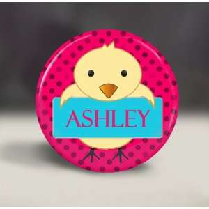   Easter Gift   Personalized Pocket Mirror   Yellow Birdie, Easter