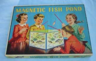VINTAGE 1950S MAGNETIC FISH POND GAME ENGLAND NM  