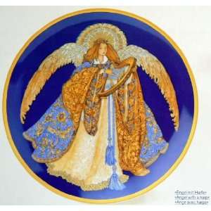  HUTSCHENREUTHER ~ Angel with a Harp   Porcelain PLATE 