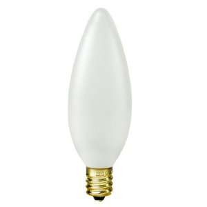  A3686   40 Watt Candelabra Light Bulb   B9.5   Frost   Straight Tip 