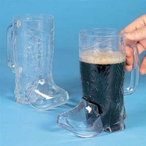  Clear Plastic Cowboy Boot Mug