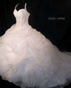   Embroidery Wedding Gown Dress Custom made Size 6 8 10 12 14 16 18 20