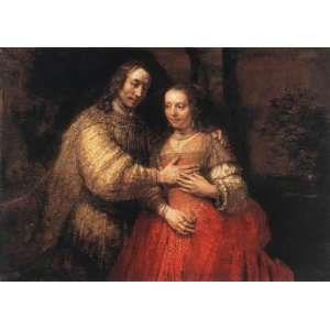  8 x 6 Mounted Print Rembrandt The Jewish Bride
