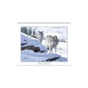  Wolves On The Prowl Poster Print