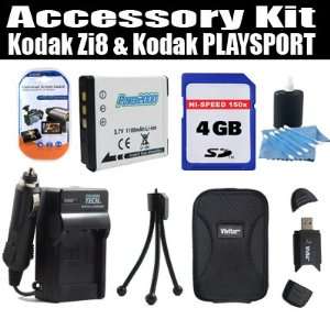 Accessory Kit For The Kodak Zi8 Pocket Video Camera & Kodak PLAYSPORT 