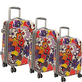 Olympia Blossom 3 Piece Hard Case Travel Set   