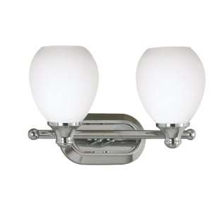 Kenroy Home 80262CH Milne Two Light Vanity Light With 6 Inch Shades 