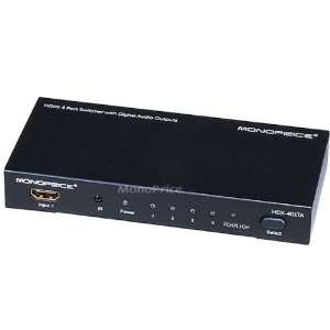 Monoprice 4X1 HDMI Switcher w/ Toslink & Digital Coaxial Port (Rev.2 