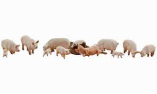WOODLAND SCENICS YORKSHIRE PIGS HO SCALE FIGURES  