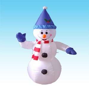  4 Foot Christmas Inflatable Happy Snowman   Yard 