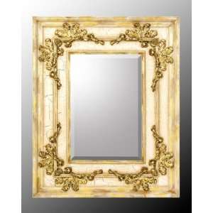  Large Wood Frame with Distressed Finish Mirror