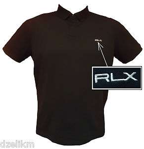 NWT RLX BY RALPH LAUREN Polo Shirt in Black  
