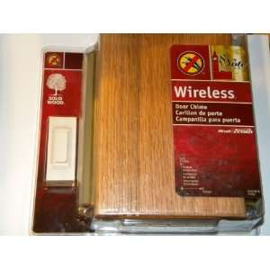 Heath Zenith Solid Wood Wireless Battery Operated Door Chime featuring 
