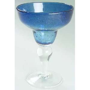  Artland Crystal Iris Slate Blue Margarita Glass, Crystal 