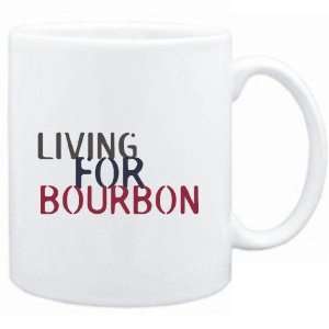  Mug White  living for Bourbon  Drinks