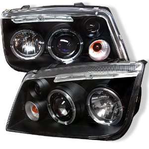   1999 2004 VW Jetta SR LED Black Halo Projector Headlights Automotive