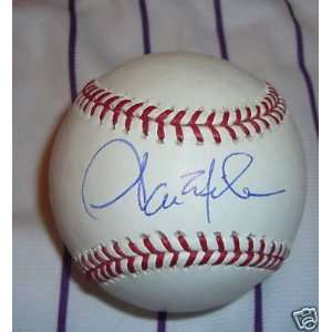 Aaron Miles Signed Baseball   OML * * W COA   Autographed 